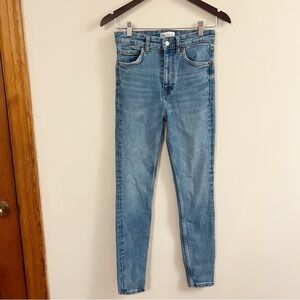 Zara Blue High Rise Skinny Jeans Size 4